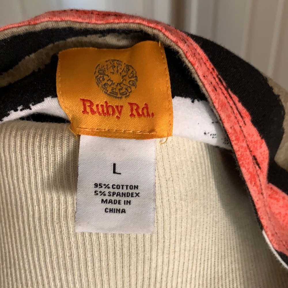 Ruby Rd striped top. Size large - Picture 3 of 5